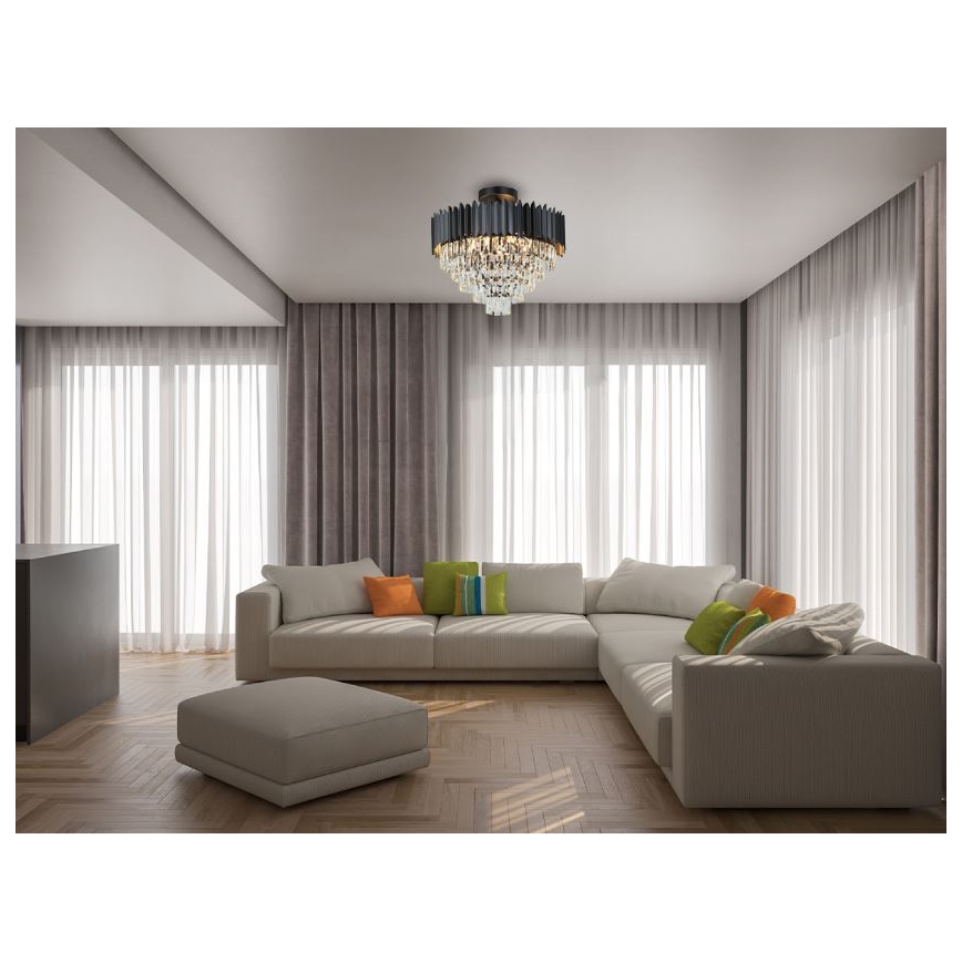 Brilagi - Pintakiinnitteinen kattokruunu CARLOS 9xE14/40W/230V halkaisija 60 cm