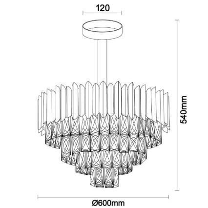 Brilagi - Pintakiinnitteinen kattokruunu CARLOS 9xE14/40W/230V halkaisija 60 cm