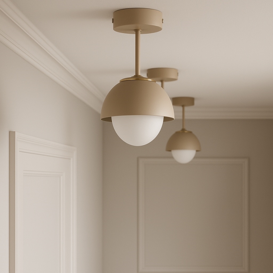 Brilagi - Pintakiinnitteinen kattokruunu COSMO 1xE27/60W/230V beige/kultainen