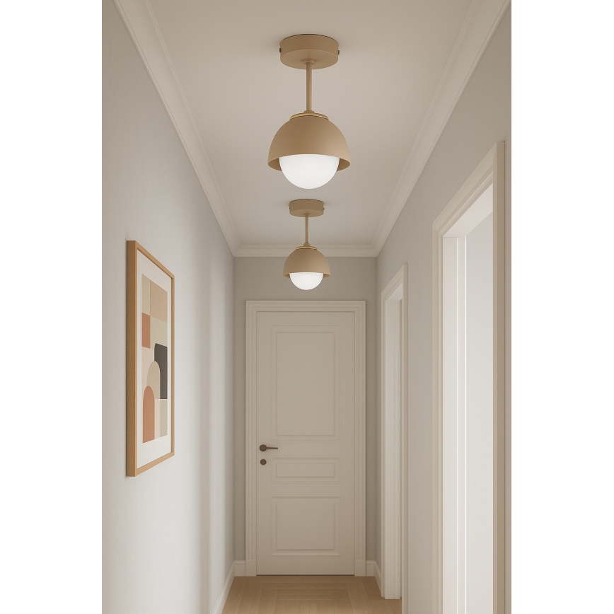 Brilagi - Pintakiinnitteinen kattokruunu COSMO 1xE27/60W/230V beige/kultainen
