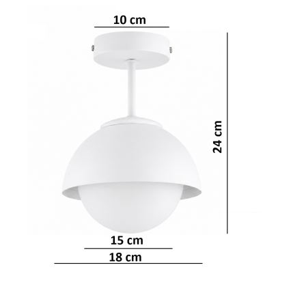 BRILAGI - Pintakiinnitteinen kattokruunu COSMO 1xE27/60W/230V valkoinen/kultainen