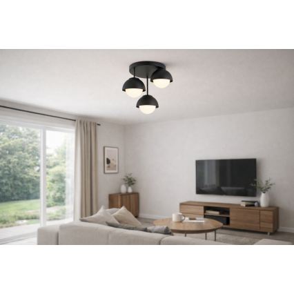 BRILAGI - pintakiinnitteinen kattokruunu COSMO 3xE27/60W/230V musta