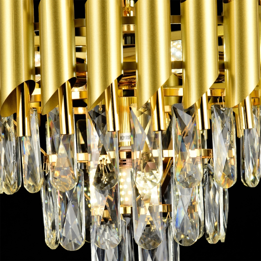 Brilagi - Pintakiinnitteinen kattokruunu ECLIPSE 5xE14/10W/230V, halkaisija 38 cm, kullanvärinen