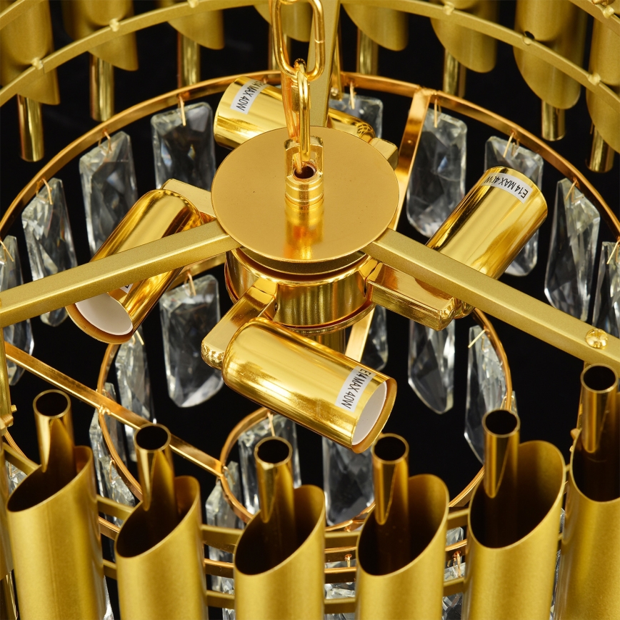 Brilagi - Pintakiinnitteinen kattokruunu ECLIPSE 5xE14/10W/230V, halkaisija 38 cm, kullanvärinen