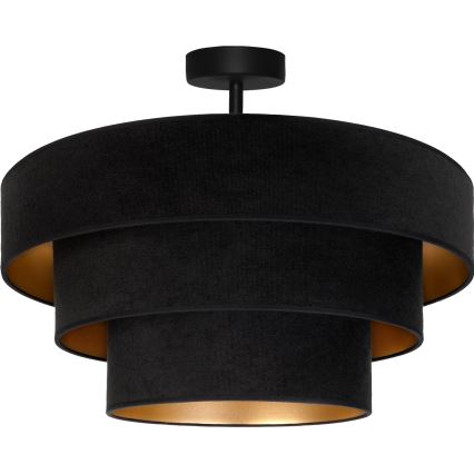Brilagi - Pintakiinnitteinen kattokruunu LUNETA 1xE27/60W/230V Ø 40 cm musta/kultainen