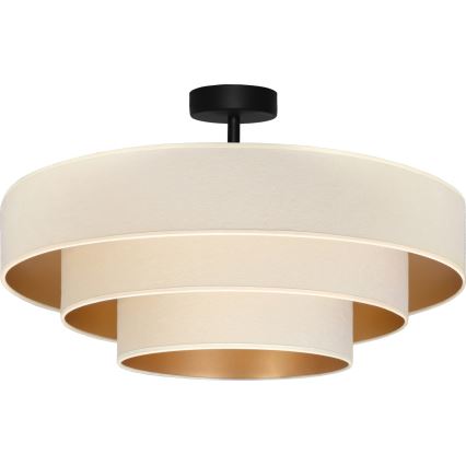 Brilagi - Pintakiinnitteinen kattokruunu LUNETA 3xE27/60W/230V halkaisija 80 cm kerma/kulta
