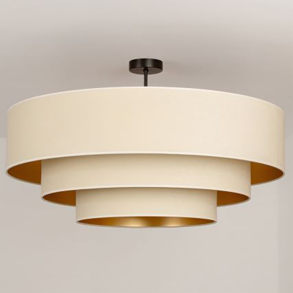 Brilagi - Pintakiinnitteinen kattokruunu LUNETA 3xE27/60W/230V halkaisija 80 cm kerma/kulta
