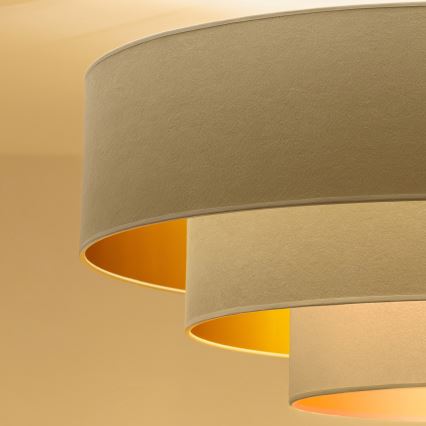 Brilagi - Pintakiinnitteinen kattokruunu LUNETA 3xE27/60W/230V halkaisija 80 cm kerma/kulta
