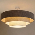 Brilagi - Pintakiinnitteinen kattokruunu LUNETA 3xE27/60W/230V Ø 80 cm harmaa/kerma/valkoinen