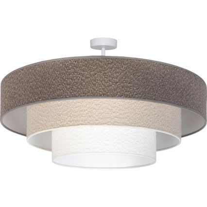 Brilagi - Pintakiinnitteinen kattokruunu LUNETA 3xE27/60W/230V Ø 80 cm harmaa/kerma/valkoinen
