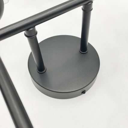 Brilagi - Pintakiinnitteinen kattokruunu MALONY 6xE14/20W/230V musta