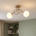 Brilagi - pintakiinnitteinen kattokruunu MILO ECRU 2xE27/60W/230V beige/kulta
