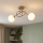 Brilagi - pintakiinnitteinen kattokruunu MILO ECRU 2xE27/60W/230V beige/kulta
