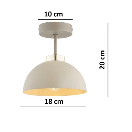 Brilagi - Pintakiinnitteinen kattokruunu MOON 1xE27/60W/230V beige/kultainen