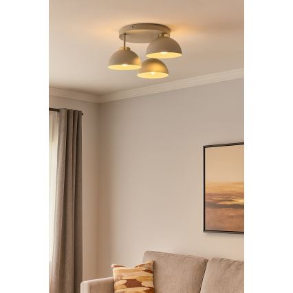 Brilagi - pintakiinnitteinen kattokruunu MOON 3xE27/60W/230V beige/kulta
