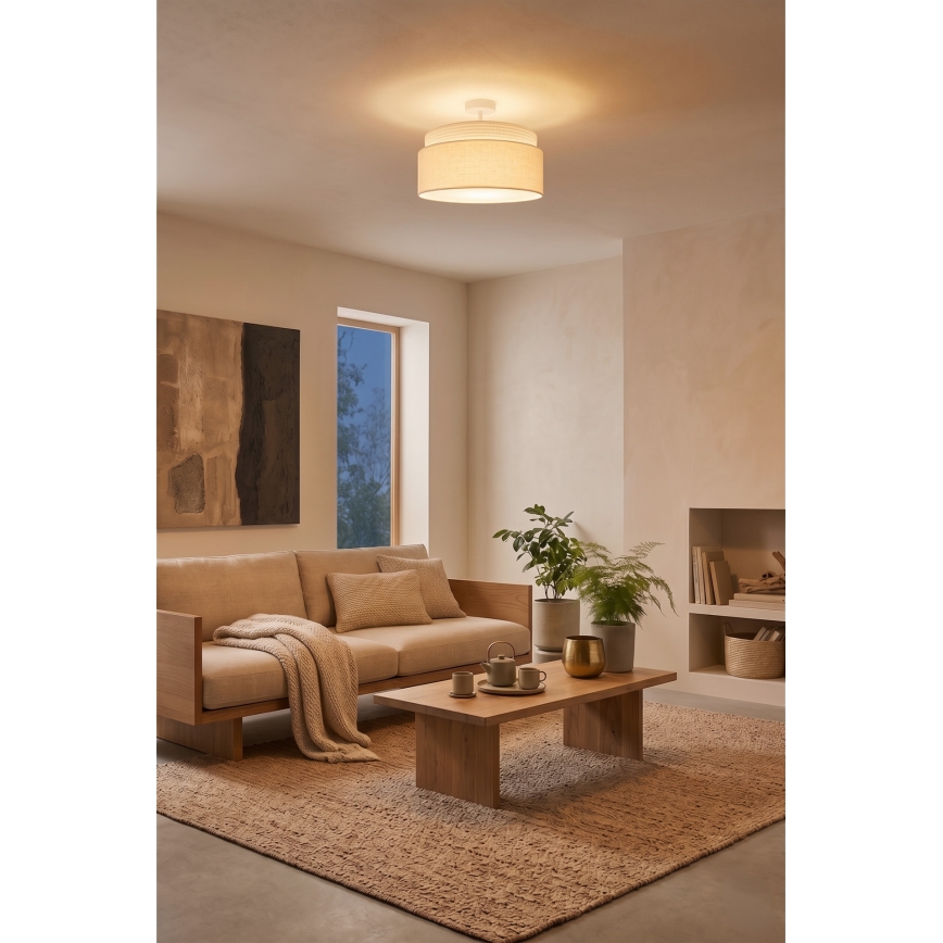 Brilagi - Pintakiinnitteinen kattokruunu PADOVA 1xE27/60W/230V Ø 40 cm kerma