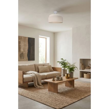 Brilagi - Pintakiinnitteinen kattokruunu PADOVA 1xE27/60W/230V Ø 40 cm kerma