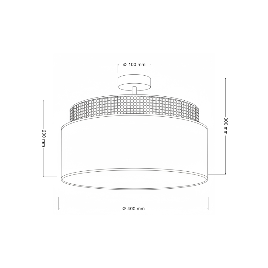 Brilagi - Pintakiinnitteinen kattokruunu PADOVA 1xE27/60W/230V Ø 40 cm kerma