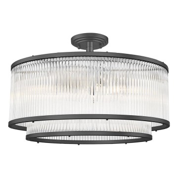 Brilagi - Pintakiinnitteinen kattokruunu RAMOS 6xE14/60W/230V musta