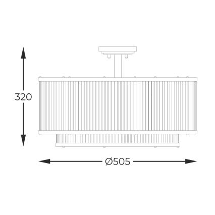 Brilagi - Pintakiinnitteinen kattokruunu RAMOS 6xE14/60W/230V musta