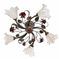 BRILAGI - Pintakiinnitteinen kattokruunu ROSE FLOWER 5xE14/40W/230V pronssi/patina