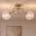 Brilagi - Pintakiinnitteinen kattokruunu STELLA 2xE27/60W/230V beige/kulta