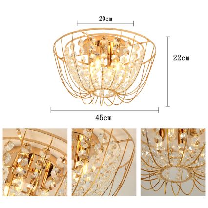 Brilagi - Pintakiinnitteinen kattokruunu VASTERAS 4xE14/40W/230V Ø 45 cm