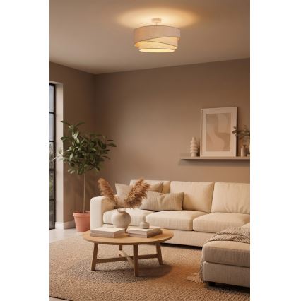Brilagi - Pintakiinnitteinen kattovalaisin ARROW 1xE27/60W/230V, halkaisija 45 cm, beige