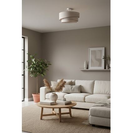 Brilagi - Pintakiinnitteinen kattovalaisin ARROW 1xE27/60W/230V, halkaisija 45 cm, beige