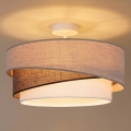 Brilagi - Pintakiinnitteinen kattovalaisin ARROW 1xE27/60W/230V halkaisija 45 cm beige/ruskea/valkoinen