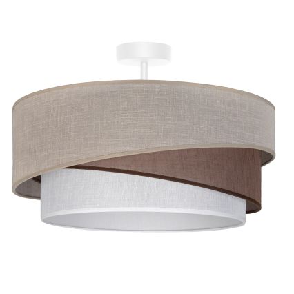 Brilagi - Pintakiinnitteinen kattovalaisin ARROW 1xE27/60W/230V halkaisija 45 cm beige/ruskea/valkoinen