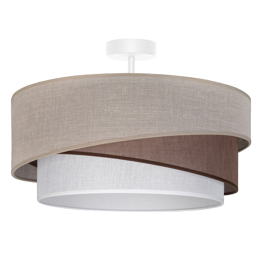 Brilagi - Pintakiinnitteinen kattovalaisin ARROW 1xE27/60W/230V halkaisija 45 cm beige/ruskea/valkoinen