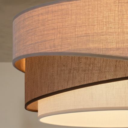 Brilagi - Pintakiinnitteinen kattovalaisin ARROW 1xE27/60W/230V halkaisija 45 cm beige/ruskea/valkoinen