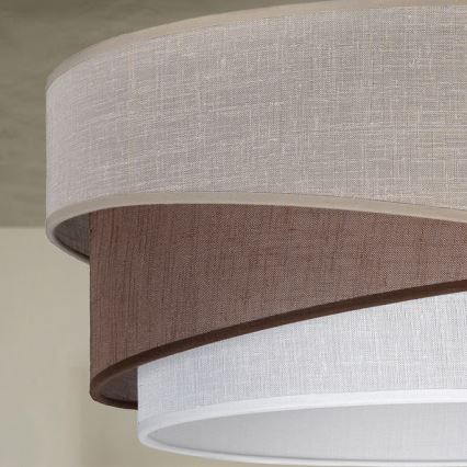 Brilagi - Pintakiinnitteinen kattovalaisin ARROW 1xE27/60W/230V halkaisija 45 cm beige/ruskea/valkoinen
