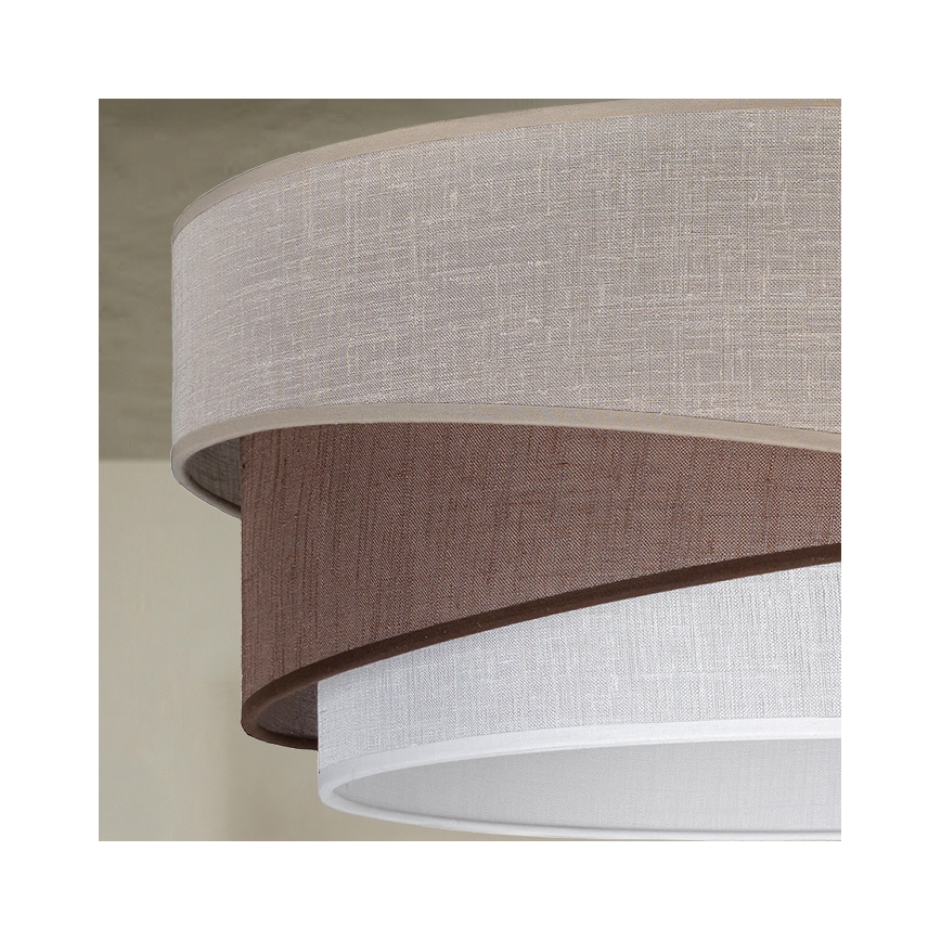 Brilagi - Pintakiinnitteinen kattovalaisin ARROW 1xE27/60W/230V halkaisija 45 cm beige/ruskea/valkoinen