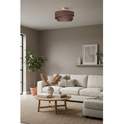 Brilagi - Pintakiinnitteinen kattovalaisin ARROW 1xE27/60W/230V, halkaisija 45 cm, ruskea
