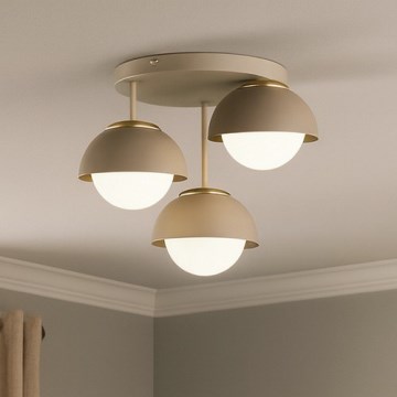 Brilagi - Pintakiinnitteinen kattovalaisin COSMO 3xE27/60W/230V beige/kulta