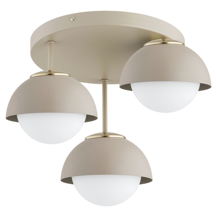 Brilagi - Pintakiinnitteinen kattovalaisin COSMO 3xE27/60W/230V beige/kulta