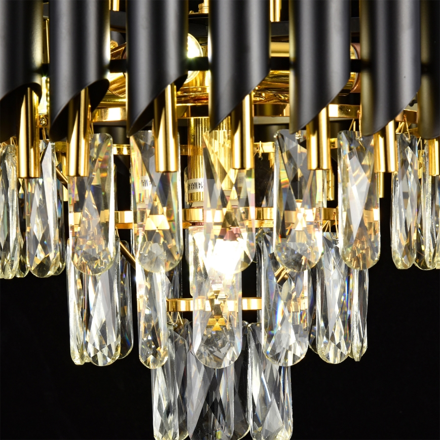 Brilagi - Pintakiinnitteinen kattovalaisin ECLIPSE 5xE14/10W/230V halkaisija 38 cm musta/kulta