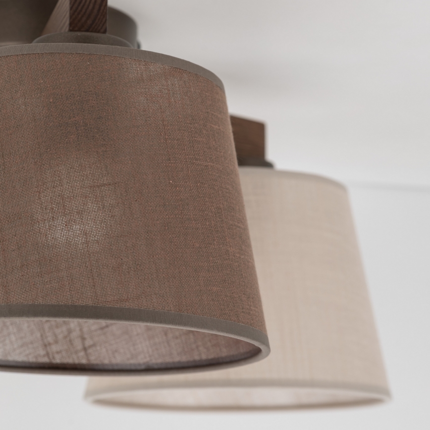 Brilagi - Pintakiinnitteinen kattovalaisin LATTE 3xE27/15W/230V mänty/mix