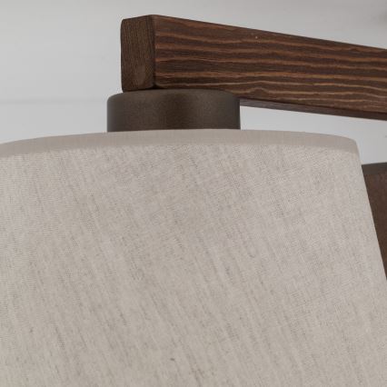 Brilagi - Pintakiinnitteinen kattovalaisin LATTE 3xE27/15W/230V mänty/valkoinen