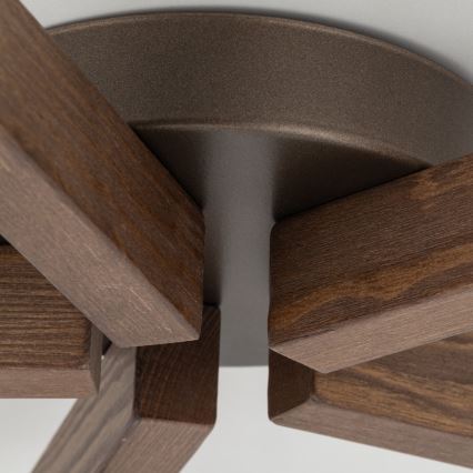 Brilagi - Pintakiinnitteinen kattovalaisin LATTE 5xE27/15W/230V mänty/mix