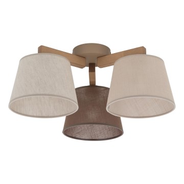 Brilagi - pintakiinnitteinen kattovalaisin LATTE SABIA 3xE27/15W/230V mänty/mix