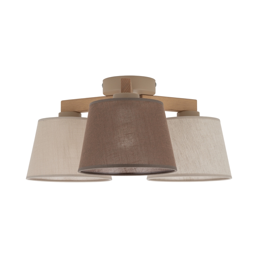Brilagi - pintakiinnitteinen kattovalaisin LATTE SABIA 3xE27/15W/230V mänty/mix