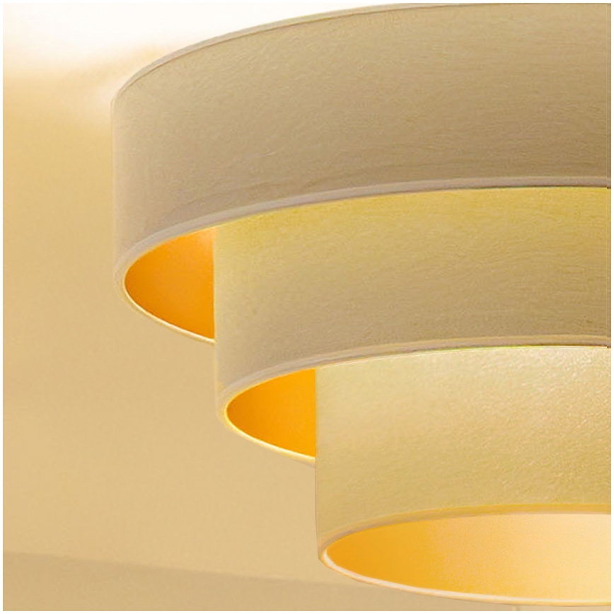 Brilagi - Pintakiinnitteinen kattovalaisin LUNETA 1xE27/60W/230V halkaisija 40 cm kerma/kulta