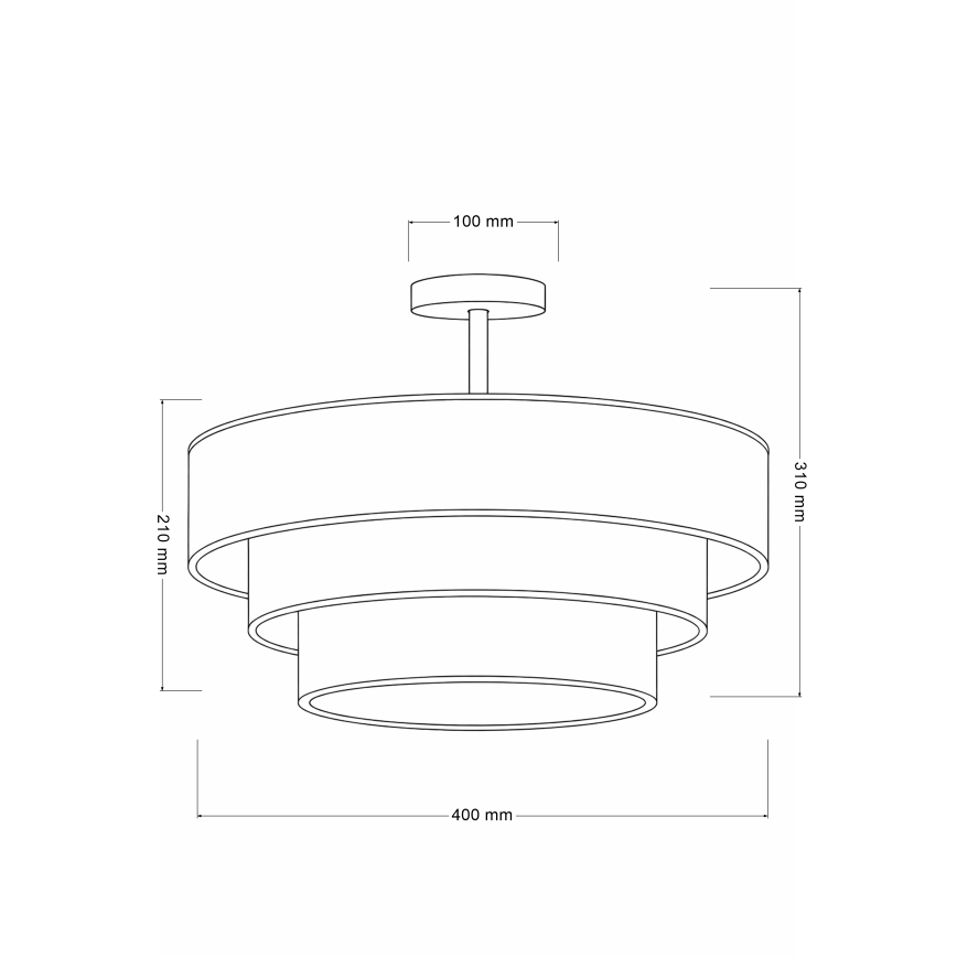 Brilagi - Pintakiinnitteinen kattovalaisin LUNETA 1xE27/60W/230V halkaisija 40 cm kerma/kulta