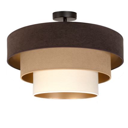 Brilagi - Pintakiinnitteinen kattovalaisin LUNETA 1xE27/60W/230V halkaisija 40 cm ruskea/beige/kerma