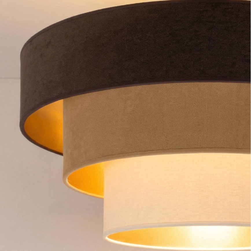 Brilagi - Pintakiinnitteinen kattovalaisin LUNETA 1xE27/60W/230V halkaisija 40 cm ruskea/beige/kerma