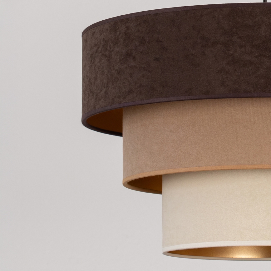 Brilagi - Pintakiinnitteinen kattovalaisin LUNETA 1xE27/60W/230V halkaisija 40 cm ruskea/beige/kerma