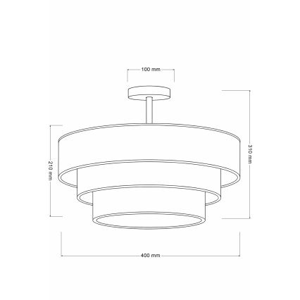Brilagi - Pintakiinnitteinen kattovalaisin LUNETA 1xE27/60W/230V halkaisija 40 cm ruskea/beige/kerma
